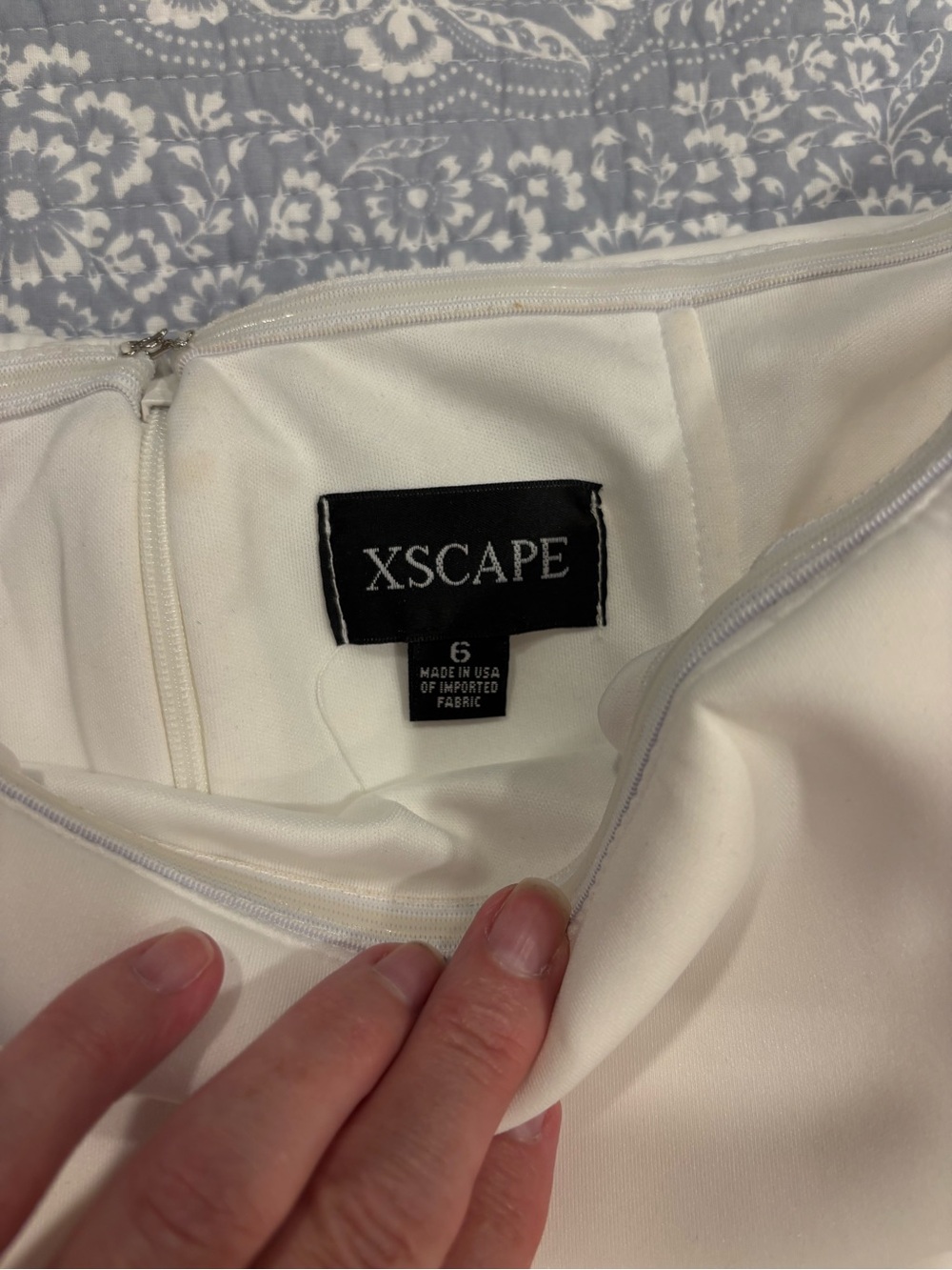 Xscape White Strapless Ruffle Sheath Dress - Picture 5 of 6